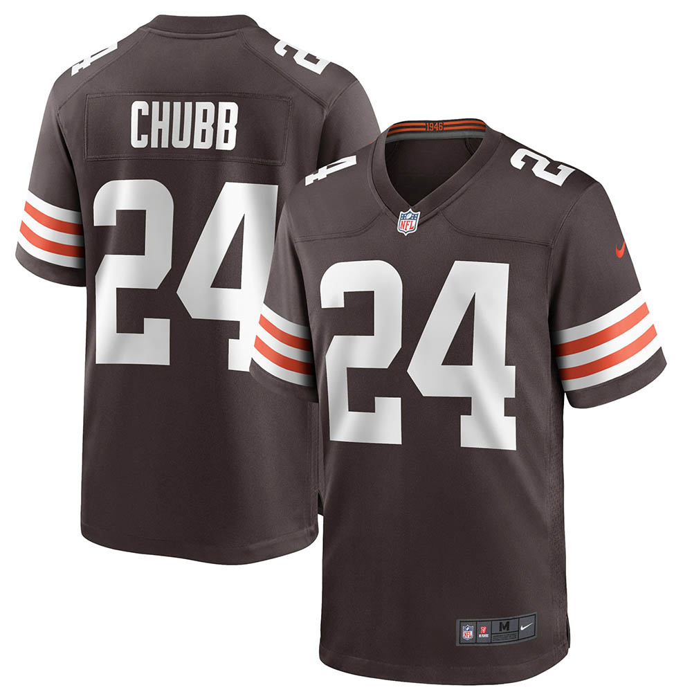 Men's Cleveland Browns Nick Chubb Game Player Jersey Brown